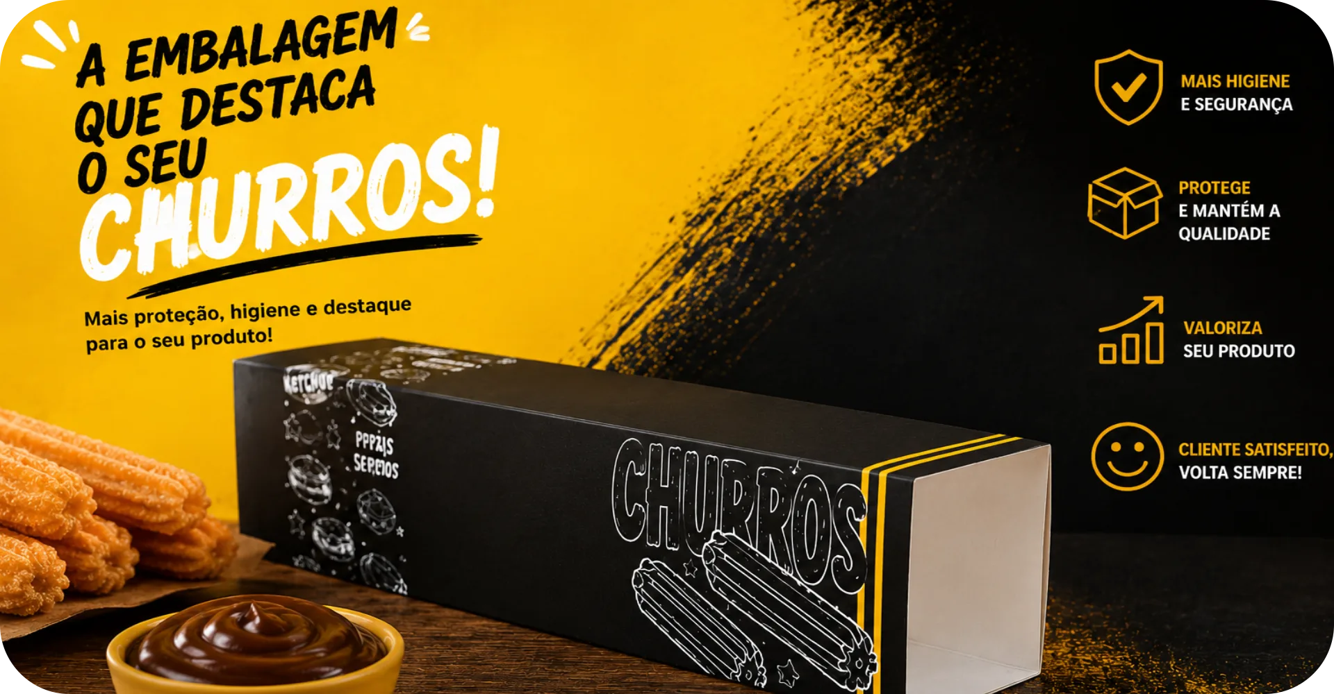 A embalagem que destaca o seu churros — TopFood